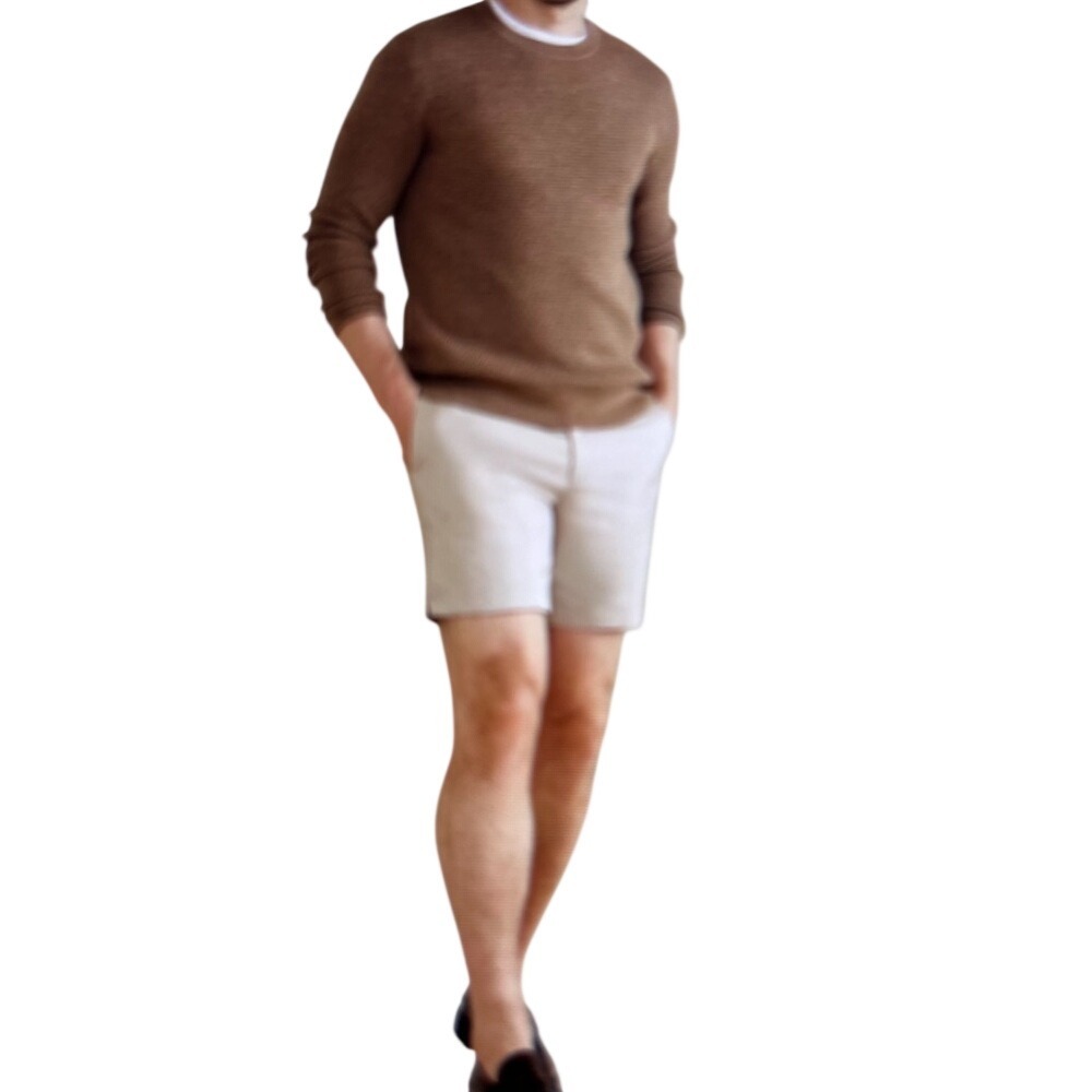 Banana Republic Core Temp Short  38 Khaki Beige Slim Fit Chino Flat Front #143